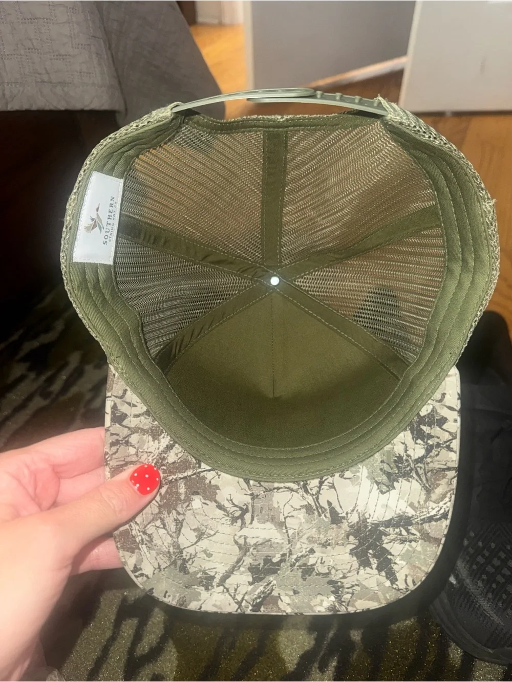 Camo Trucker Hat - Olive/Green
